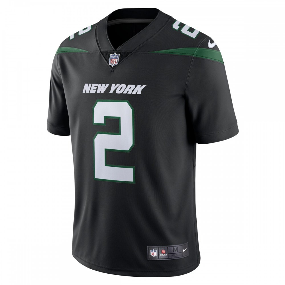 Zach Wilson New York Jets Nike Vapor Limited Jersey - Stealth Black-GridironStore